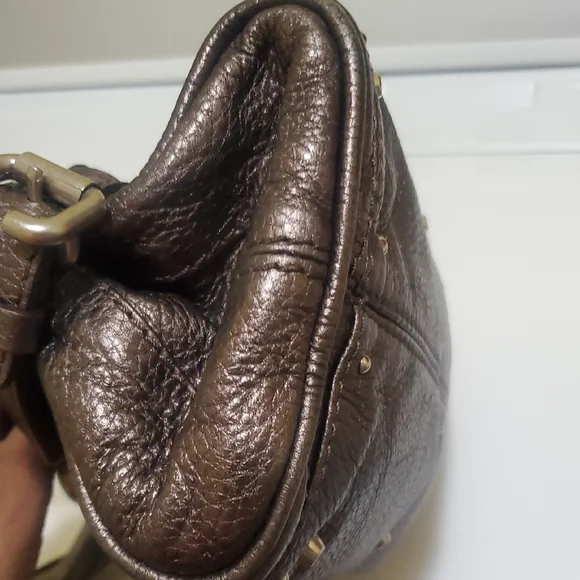 Chloe Pewter Color Leather Handbag with Silver Accents - Picture 12 of 13